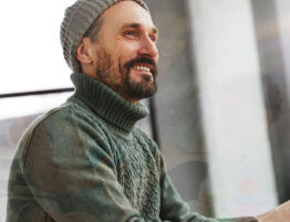 Man looking ahead with confidence, representing financial clarity during divorce and planning for the future.